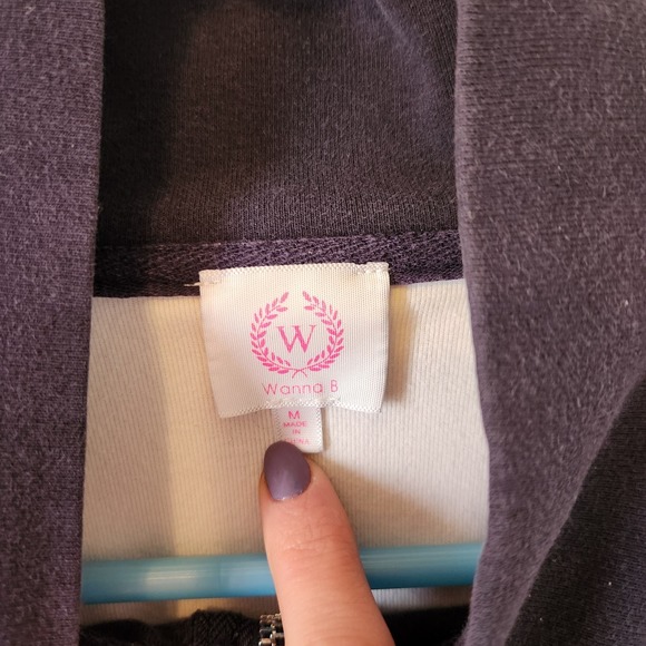 wanna b striped zip turtleneck - Picture 5 of 7